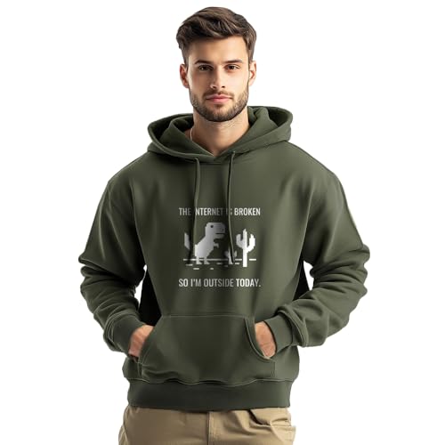 Image of Nobero Printed Hoodies for Man | 280 GSM Rich Cotton Fleece Hooded Full Sleeve Sweatshirt for Man | Stylish Casual Wear Winter Hoodies for Men