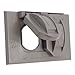 BELL Hubbell 5180-0 Horizontal Duplex Single Weatherproof Cover, 1-Gang, Gray