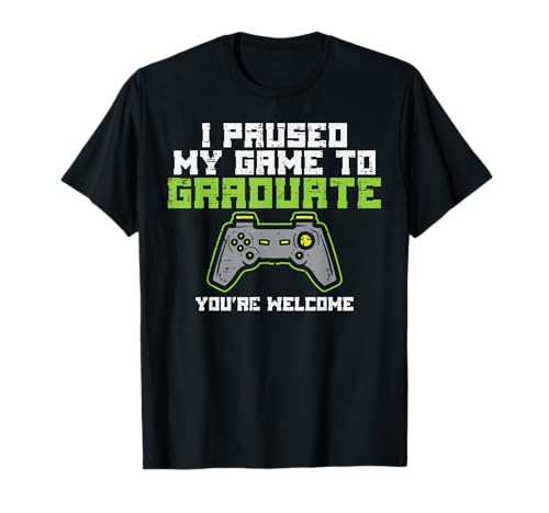 Paused Game To Graduate Class Of Senior Gamer Boy Men T-Shirt