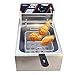 Friggitrice con cestello, friggitrice elettrica da banco in Acciaio Inossidabile da 2500 W, Temperatura Regolabile, friggitrice elettrica Professionale di Grande capacità da 8 Litri
