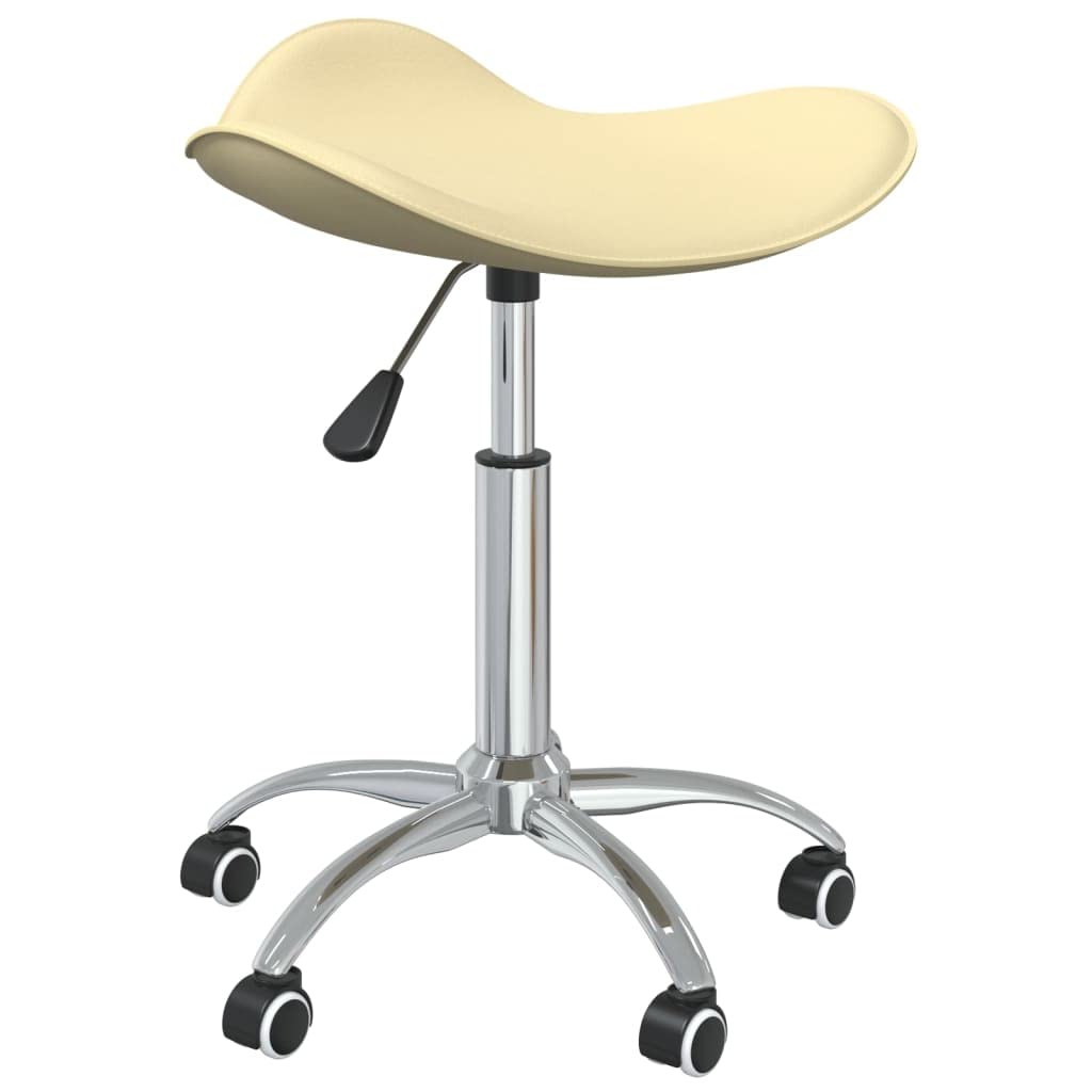 Bürostuhl Creme Kunstleder Höhenverstellbar Drehbar mit 5 Rollen und Kunstlederbezug für maximalen Sitzkomfort und Mobilität Ergonomie Büromöbel