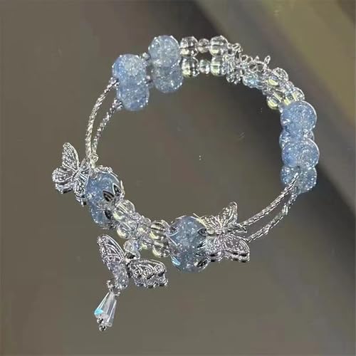 YFXXEEA 2Pcs Blue Crystal Fish Tail and Moon Blue and light pink - Image 5
