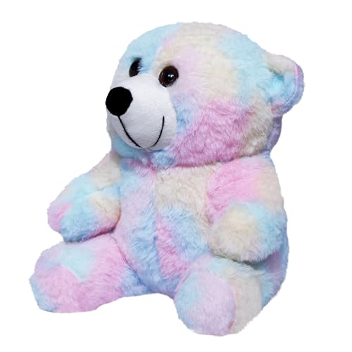 Image of Soft Plush Teddy Bear for Kids (Rainbow, 28 cm) | Cute Multicolor Stuffed Toy | 28cm Sitting Teddy Gift for Boys & Girls | Perfect Birthday, Valentine