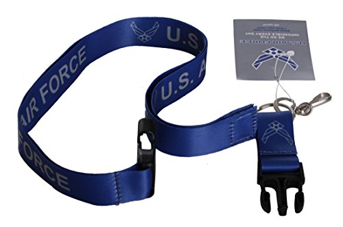 WTD US Air Force Blue Official Licensed Lanyard Key Chain ID Holder