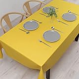スタイルデコール(STYLE Decor) テーブルクロス 綿100% おしゃれ 長方形 北欧 142×210cm スタンダード 無地 イエロー W4703120