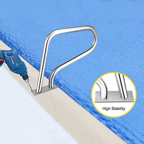 Barandal para piscina acero inoxidable 81x57 cm miniatura 4