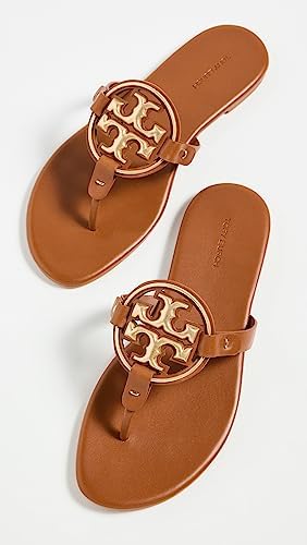 Tory Burch Women's Metal Miller Soft Sandals, Bourbon Miele/Gold, 6 Medium US | Image 1