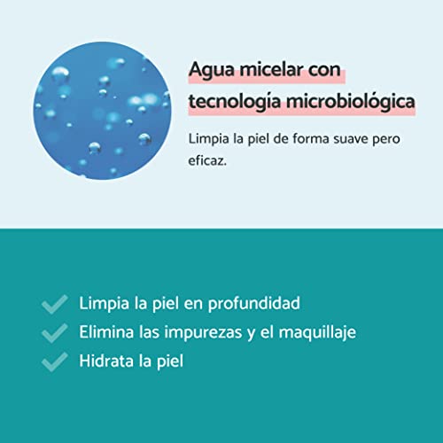 Remescar Agua Micelar 3 en 1 200ml - Elimina Maquillaje e Hidrata la Piel - Fórmula con Vitamina C y Ácido Hialurónico - Limpieza Suave para Rostro y Ojos - Tecnología Microbioma Piel Sensible - imagen 2
