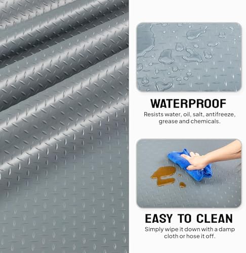 antirutsch-Unterseite verhindert Verrutschen auf glattem Boden bei Regen oder Werkarbeiten (108 Zeichen).