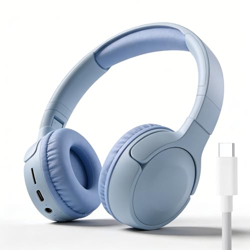 Doppio modello: le cuffie wireless Bluetooth 5.3 supportano sia jack audio da 3,5 mm che connettività Bluetooth e sono compatibili con schede di memoria fino a 32 GB (non incluse), consentendo la comodità plug-and-play