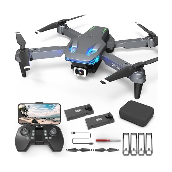 Wipkviey Drone with Camera – Drones for Adults 1080P HD RC quadcopter, With WiFi Video, Altitude Hold, Gesture Selfy, Headless Mode, 3D Flip, One Key Take Off/Landing for Beginners – T28