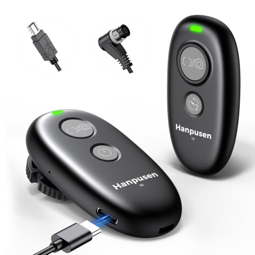 Image of Hanpusen Rechargeable Camera Remote Shutter Release for Nikon | Wireless & Wired Remote Control for Nikon P1100, Z6 III, Z8, Z9, Z7 II, Z5, D780, D6, Z6, D810A, Df, Z6 II, Z7, P950, P1000