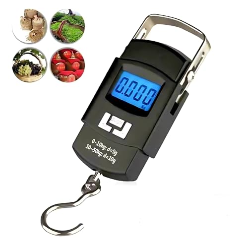 Balança Portátil Digital Vertical De Mão Para Mala Bagagem Pesca Hortifrutim - Que Cabe No Bolso De Até 50 Kg