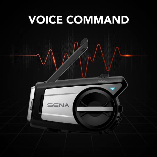 Image of Sena 50C Motorcycle Communication & 4K Camera System with Sound by Harman Kardon Integrated Mesh Communication Headset with Premium Microphone & Speakers
