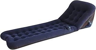 Almofada de dormir portátil inflável ultraleve colchão flocagem almofada de ar acampamento ao ar livre à prova de umidade tapete cama inflável automático