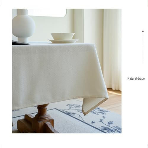 Nappe en lin et coton gris, protège-table moderne et couverture de table rectangulaire - 7