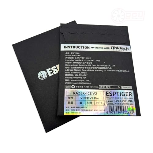 Esports Tiger ICE V2 Razer Viper V2 Pro   Patines de repuesto de PTFE para patas de ratón Razer Viper V2 Pro Gaming   Deslizadores de mouse   Patines ESPTiger Ice V2 originales