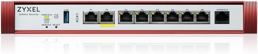 Zyxel Firewall 5.0Gbps UTM Bundled with 1 Year Security License | 2 PoE+ Ports | Recommended up to 100 Users