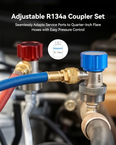 Image of OMT R134a Adjustable Quick Coupler Adapters, Sliver