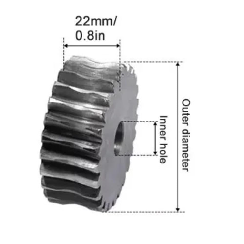 Varilla de transmisión acero 2 m, 45 mm, relación 1:60 for CNC, reductor engranajes helicoidales con orificio proceso, módulo, 60 T