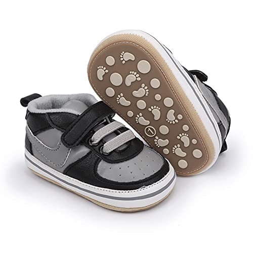 Image of Clowora Unsex Baby Shoes Boys Girls Infant Sneakers Non-Slip Soft Rubber Sole Toddler Crib First Walker Lightweight Shoes