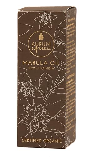 AURUM AFRICA - Marula Öl 50ml - Bio zertifiziert & kaltgepresst - Nr. 1 Naturkosmetik aus Afrika für Gesicht, Körper & Haare - 4in1 Öl - Haaröl, Gesichtsöl, Körperöl & Massageöl - Vegan