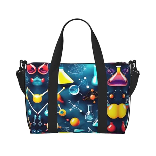 Abstract Science Chemistry print Travel Duffel Bag,workout duffel bag, overnight shoulder Bag,Weekender Bag for Women Men