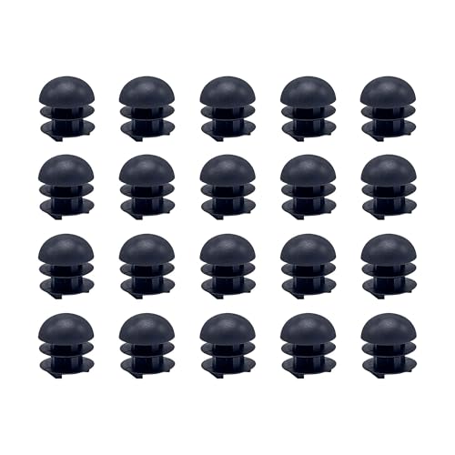 Image of Outwater Plastic 3 /4 inch Dia. Round Tubing Dome End Caps, Finishing Plug for Round Tubing Chair Glide, Floor Protector, Fits Multi Gauge Tubing, USA Made, 20 Pack