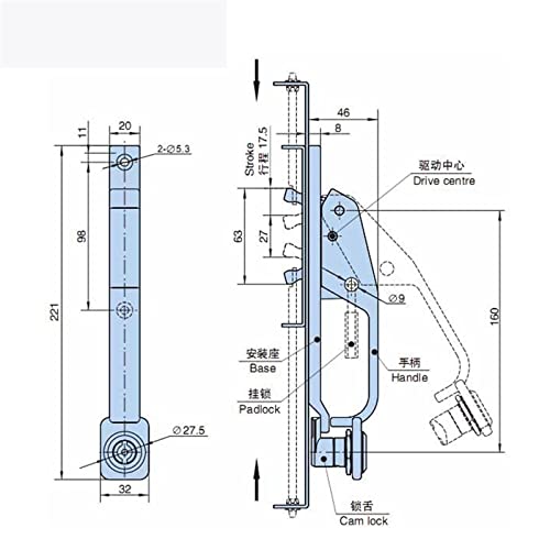 Serrure poignée MA076 pour sécuriser votre armoire de distribution