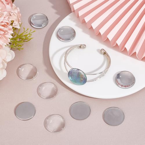 Copas de bisel para hacer collares artesanales con bandejas redondas planas de acero 4