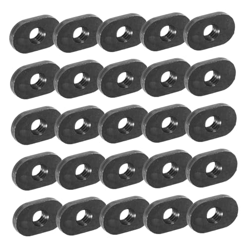 ULTECHNOVO 25pcs Slide-in Nuts Plated Simple Nut Blocks for Industrial Applications and Home Repairs Compatible Profiles Easy to Install Design
