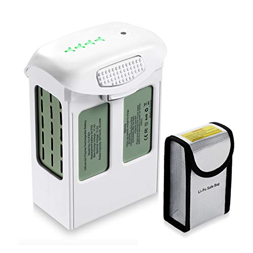 Powerextra High Capacity Phantom 4 Series (15.2V 5870 mAh) LiPo Flight Battery + Battery Safe Bag Replacement for Phantom 4, Phantom 4 Pro, Phantom 4 Pro V2.0, Phantom 4 Advanced Drone - Upgrade