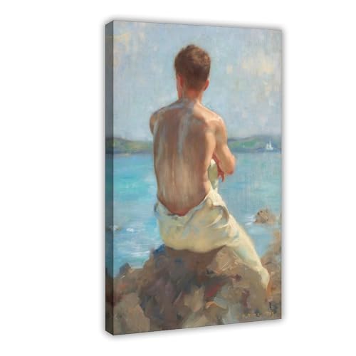 The Lighthouse Henry Scott Tuke toile pour mur vide - Décoration murale bureau salon avec cadre