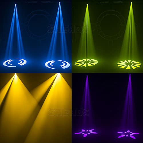 Shehds Moving Head Lights Led 230W Beam/Zoom Effect 7 Static+7 Rotation Gobos 7 Colors Stage Lights Dmx512 Dj Lights Rotating 6+5 Prism Sound Activated Gobo Lights For Chirstmas Disco Dance Wedding #TOP1