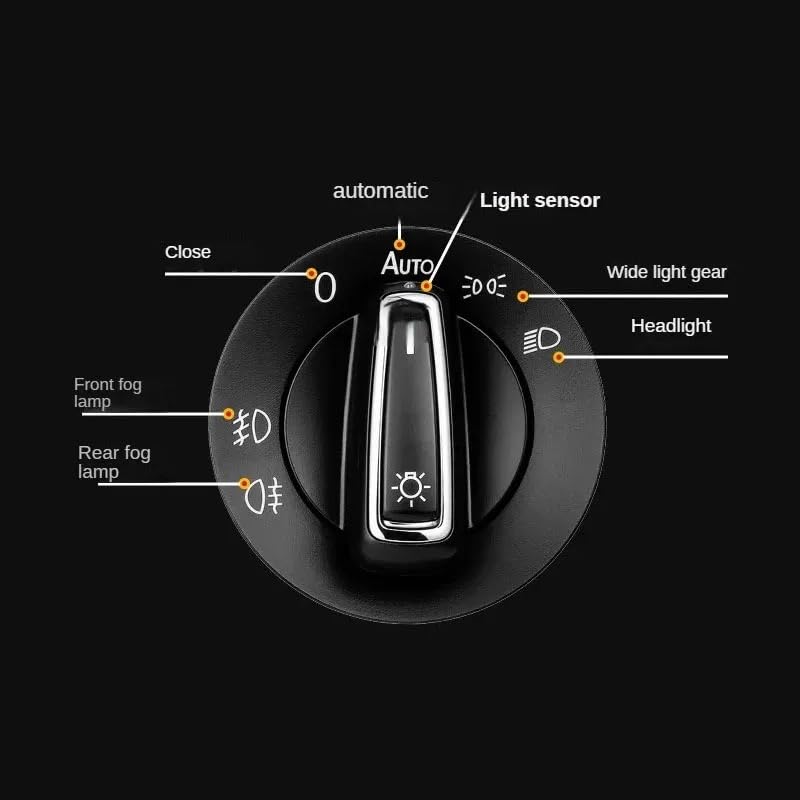 Módulo interruptor de faros automáticos con sensor inteligente para iluminación de VW 6