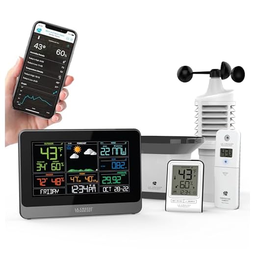 La Crosse Technology 328-10618-INT Wireless WiFi Professional Weather Center , Black