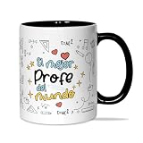 LINFORMAL Taza Profesor Fin de Curso 350 ml, Regalo Profesor Original, Detalle para Maestro, Tutor o Profesor, Taza El Mejor Profe del Mundo