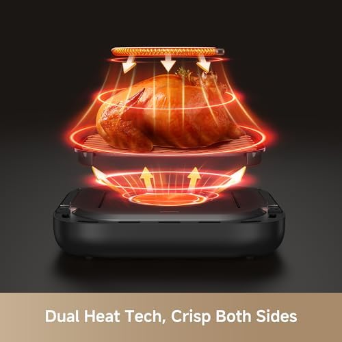MOVA FD10s Pro Air Fryer with Dual HeatSync System, 360° Hot Poly-Air, Ceramic Coating and Metal Interior, Large 6L Capacity, Precise Control from 40°C to 230°C, 12 Recipes - 2