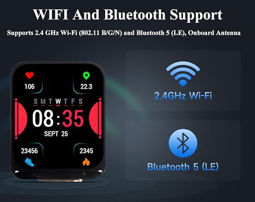 Image of ESP32-S3 Development Board with 1.69inch LCD IPS Display 240x280 Pixels 262K Color,USB Type-C Embedded ST7789V2 Display Driver, Accelerometer and Gyroscope Sensor, Support 2.4GHz W-i-F-i /Blue-too-th 5