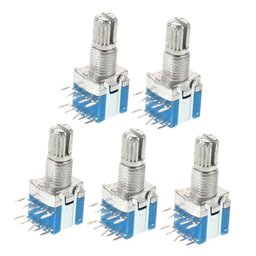 PRETYZOOM 5pcs Metal Body Rotary Compact Digital Potentiometer for Versatile Control Homes Offices and Industry Easy to Use with Precise Tuning