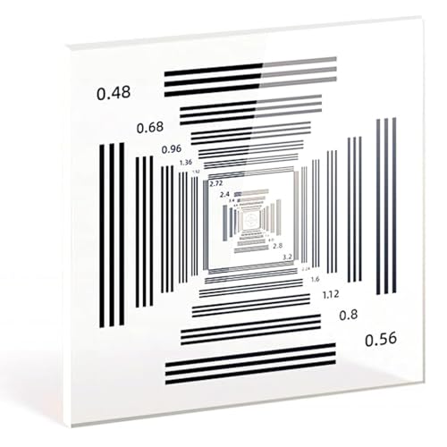 High-Precision Camera Lens Resolution Test Chart 3x3 Inches