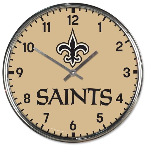 WinCraft New Orleans Saints Chrome Wall Clock