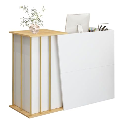 Comptoir de Réception Bureau d'Accueil à Tiroirs GAOXIAO Meuble Hôtel 100cm