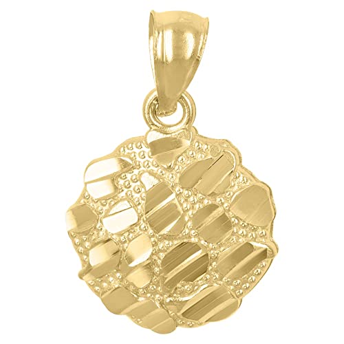 Diamond2Deal 10k Yellow Gold Nugget Fancy Charm Pendant