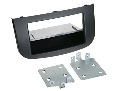 Kit 2-DIN Mitsubishi Colt 2008 cadre autoradio noir et compartiment de rangement