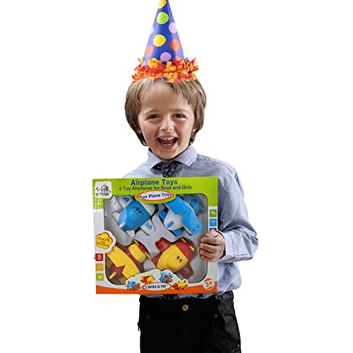 3 Bees & Me Airplane Toys - Set Of 4 Toy Airplanes For Boys And Girls - Fun Toys For Toddlers & Kids - Colors May Vary #TOP1