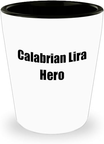 Funny Calabrian Lira Hero Shot Glass Musician Gift Instrument Player Gag 1.5 Oz Shotglass