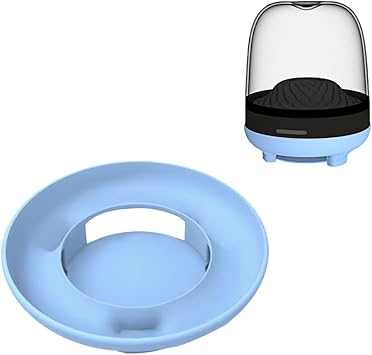 Speaker Stand for Harman Kardon Aura Studio 4 and Studio 3, Silicone Desktop Display Bracket Holder, Reduces Vibration Dock Protective Audio Mount Base for Aura Studio 4/3 Blue