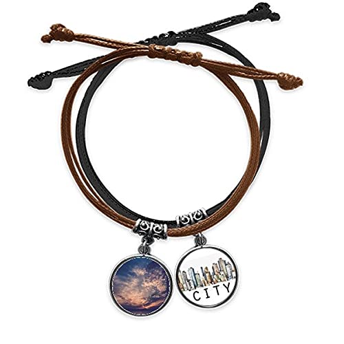 Bracelet corde cuir Sidi orange bleu, fini les bijoux fragiles qui cassent