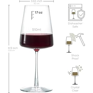 BENETI German Made Wine Glasses Set of 2 | 17oz Handmade Luxury Crystal Red & White Long Stem Wine Glasses | Unique Modern Shape, Packaged In Beautiful Ready-to Gift, Gift Box BENETI German Made Wine Glasses Set of 2 17oz Handmade Luxury Crystal Red White Long Stem Wine Glasses Unique Modern Shape Packaged In Beautiful Ready to Gift Gift Box